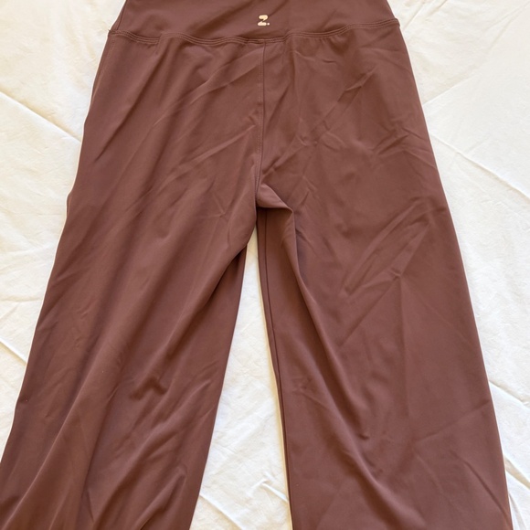 Shein Brown 4-Way Stretch Wide Straight-Leg Leggings, XS - Picture 2 of 7